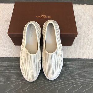 BRAND NEW! White, Coach Shoes. Size 7.5